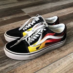 Women’s Size 8 Vans with Flames